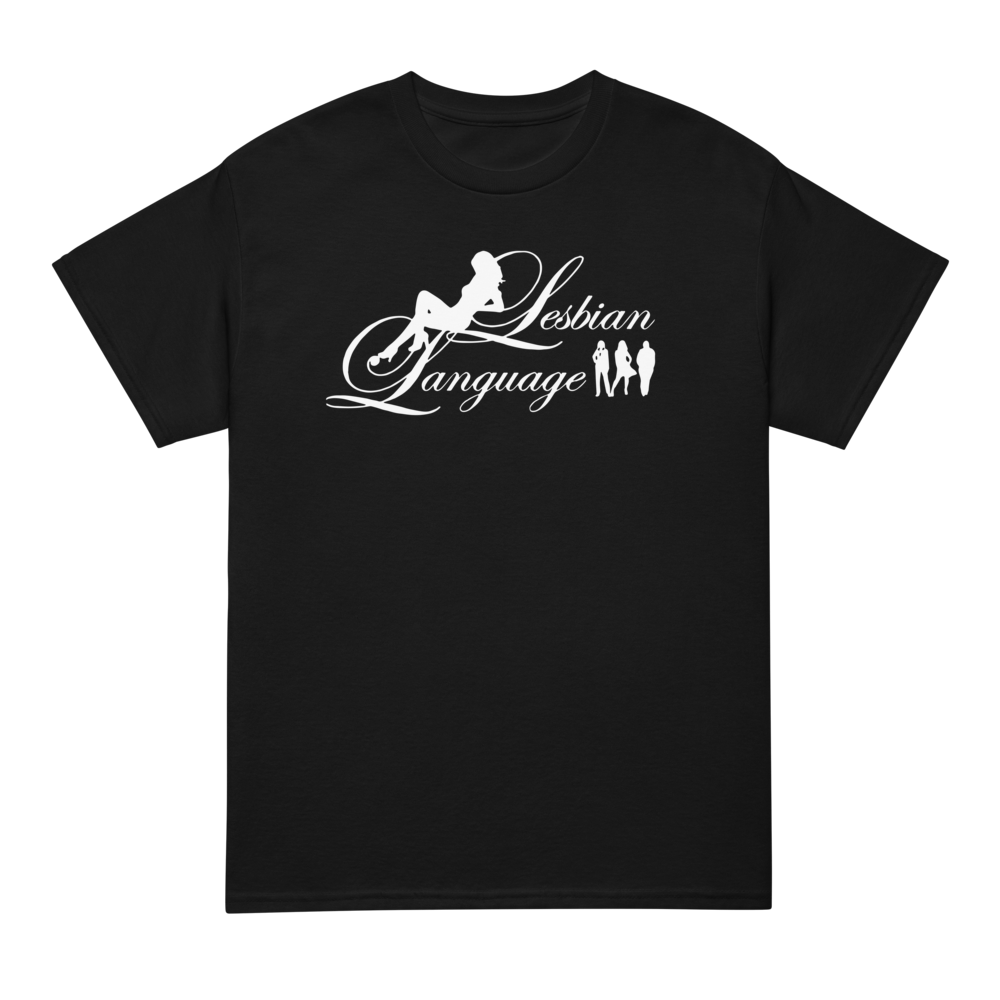 DryBlend® Black T-Shirt - Lesbian Language - White Font