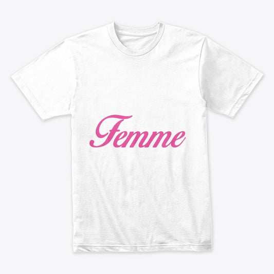 All Femme All Day Merchandise - Pink Font - Next Level 3600 | Premium Ring-Spun Cotton T-Shirt
