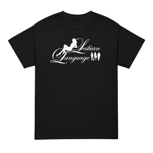 DryBlend® Black T-Shirt - Lesbian Language - White Font